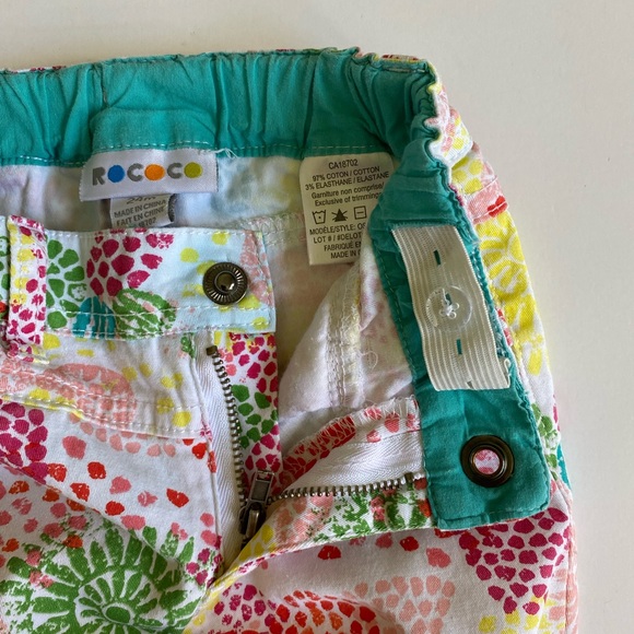 Rococo White Colourful Floral Print Lightweight Pants Size 24 Months - Picture 8 of 9